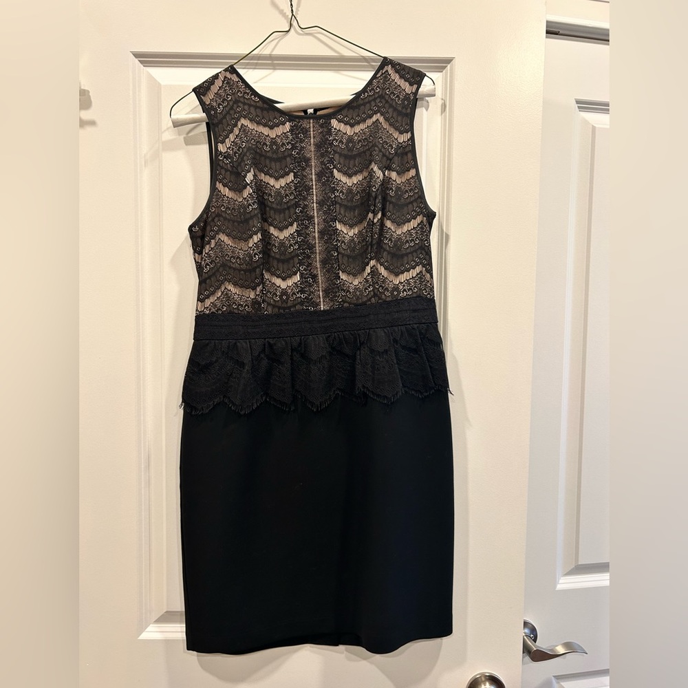 Ann Taylor Loft Black Dress w/lace